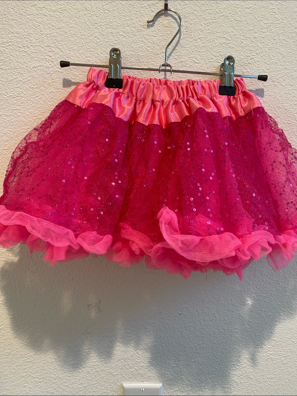 Little girls - Pink Sequined Tulle Skirt